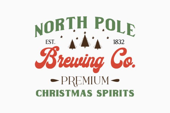 Brewing Co Christmas Sign SVG Retro