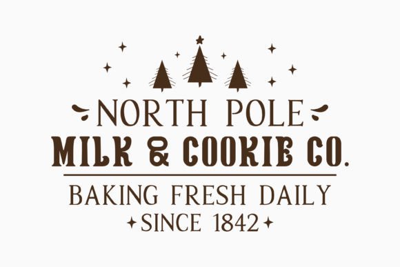 Milk Cookie Co Christmas Sign Retro
