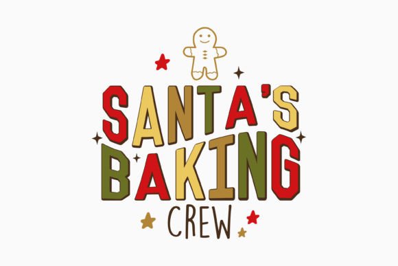 Retro Christmas Quote SVG Santa's Baking