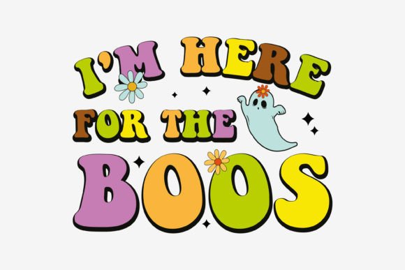 Retro I m Here for the Boos Halloween Design Review