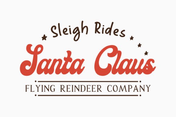Santa Claus Christmas Sign SVG Retro
